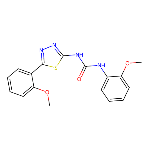 1-(2-Methoxyphenyl)-3-(5-(2-methoxyphenyl)-1,3,4-thiadiazol-2-yl)urea structure