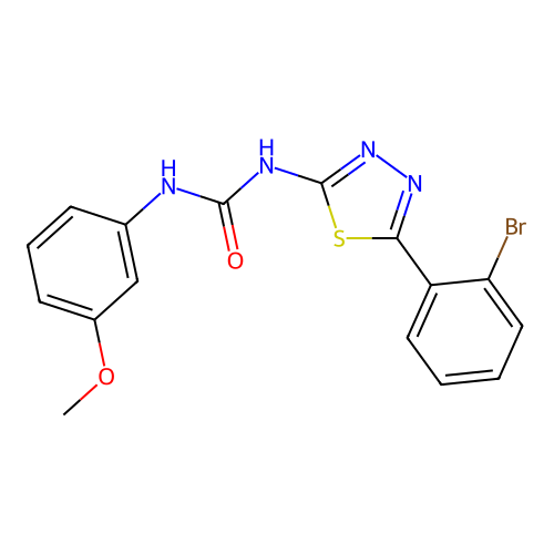 1-[5-(2-Bromophenyl)-1,3,4-thiadiazol-2-yl]-3-(3-methoxyphenyl)urea structure