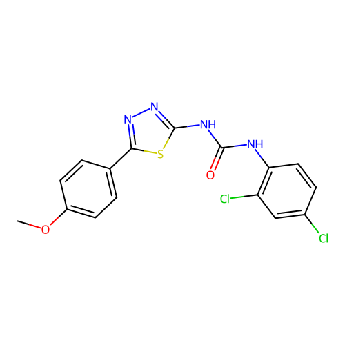 1-(2,4-Dichlorophenyl)-3-[5-(4-methoxyphenyl)-1,3,4-thiadiazol-2-yl]urea structure