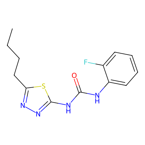1-(5-Butyl-1,3,4-thiadiazol-2-yl)-3-(2-fluorophenyl)urea structure