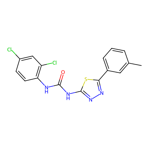 1-(2,4-Dichlorophenyl)-3-[5-(3-methylphenyl)-1,3,4-thiadiazol-2-yl]urea structure