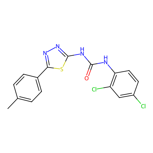 1-(2,4-Dichlorophenyl)-3-[5-(4-methylphenyl)-1,3,4-thiadiazol-2-yl]urea structure