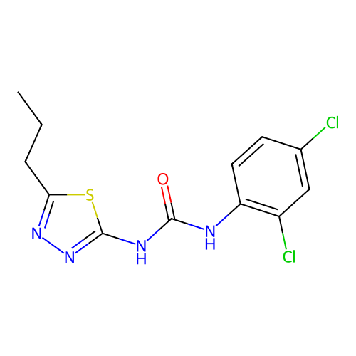 1-(2,4-Dichlorophenyl)-3-(5-propyl-1,3,4-thiadiazol-2-yl)urea structure
