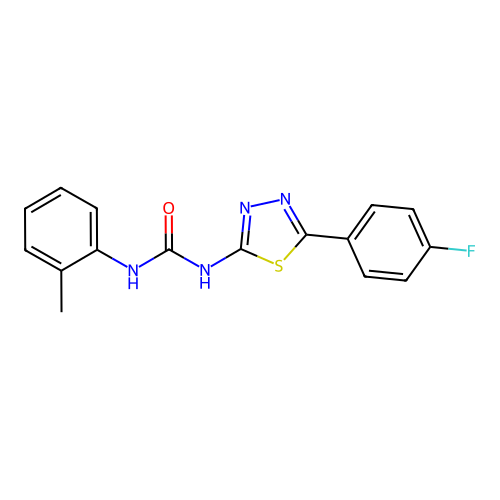 1-[5-(4-Fluorophenyl)-1,3,4-thiadiazol-2-yl]-3-(2-methylphenyl)urea structure