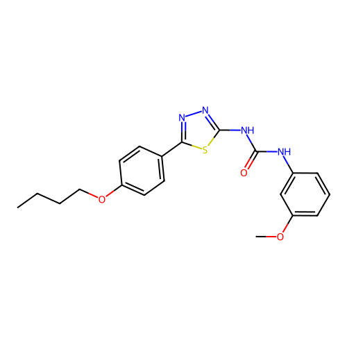 1-[5-(4-Butoxyphenyl)-1,3,4-thiadiazol-2-yl]-3-(3-methoxyphenyl)urea structure