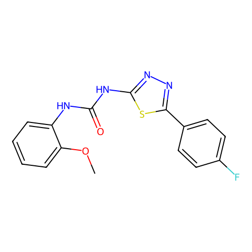1-(5-(4-Fluorophenyl)-1,3,4-thiadiazol-2-yl)-3-(2-methoxyphenyl)urea structure