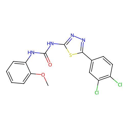 1-(5-(3,4-Dichlorophenyl)-1,3,4-thiadiazol-2-yl)-3-(2-methoxyphenyl)urea structure