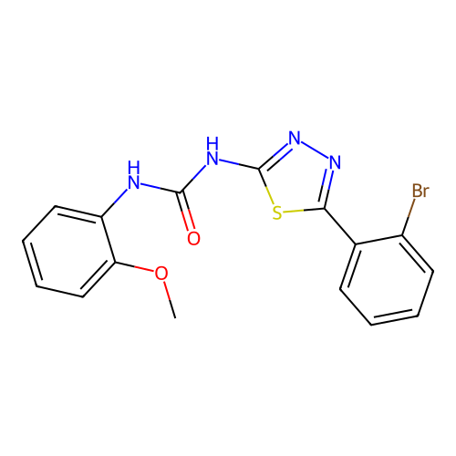 1-(5-(2-Bromophenyl)-1,3,4-thiadiazol-2-yl)-3-(2-methoxyphenyl)urea structure