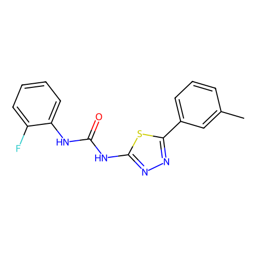 1-(2-Fluorophenyl)-3-[5-(3-methylphenyl)-1,3,4-thiadiazol-2-yl]urea structure