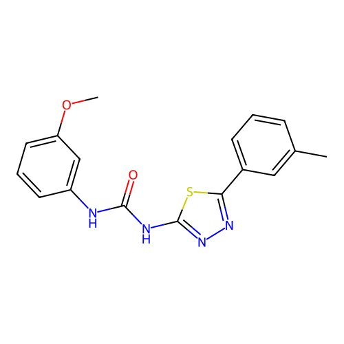 1-(3-Methoxyphenyl)-3-[5-(3-methylphenyl)-1,3,4-thiadiazol-2-yl]urea structure