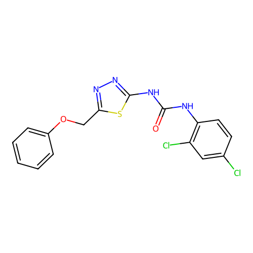 1-(2,4-Dichlorophenyl)-3-[5-(phenoxymethyl)-1,3,4-thiadiazol-2-yl]urea structure