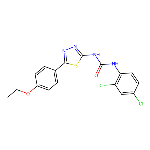 1-(2,4-Dichlorophenyl)-3-[5-(4-ethoxyphenyl)-1,3,4-thiadiazol-2-yl]urea structure