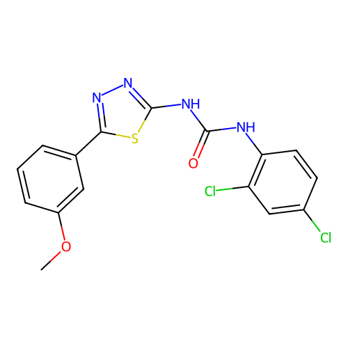 1-(2,4-Dichlorophenyl)-3-[5-(3-methoxyphenyl)-1,3,4-thiadiazol-2-yl]urea structure