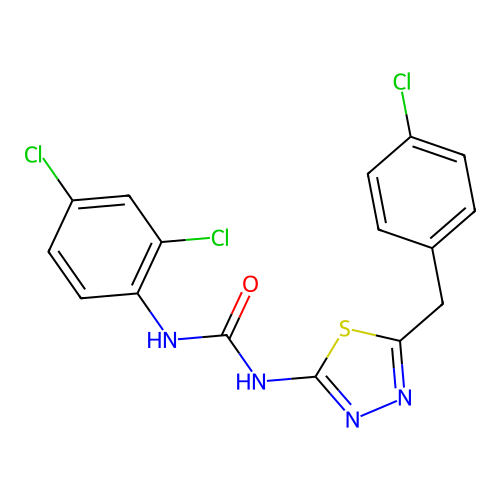 1-[5-(4-Chlorobenzyl)-1,3,4-thiadiazol-2-yl]-3-(2,4-dichlorophenyl)urea structure