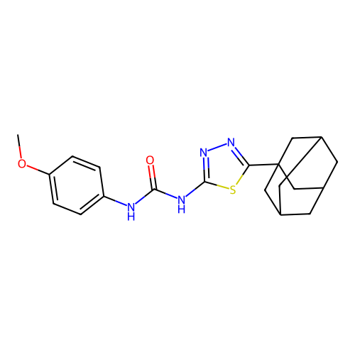 1-[5-(1-Adamantyl)-1,3,4-thiadiazol-2-yl]-3-(4-methoxyphenyl)urea structure