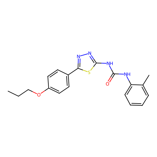 1-(2-Methylphenyl)-3-[5-(4-propoxyphenyl)-1,3,4-thiadiazol-2-yl]urea structure