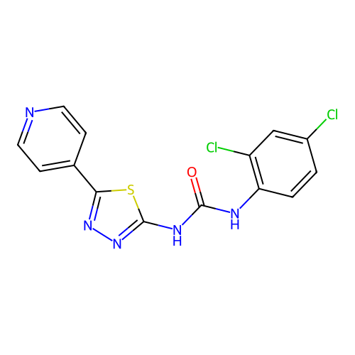 1-(2,4-Dichlorophenyl)-3-[5-(pyridin-4-yl)-1,3,4-thiadiazol-2-yl]urea structure