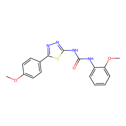 1-(2-Methoxyphenyl)-3-(5-(4-methoxyphenyl)-1,3,4-thiadiazol-2-yl)urea structure