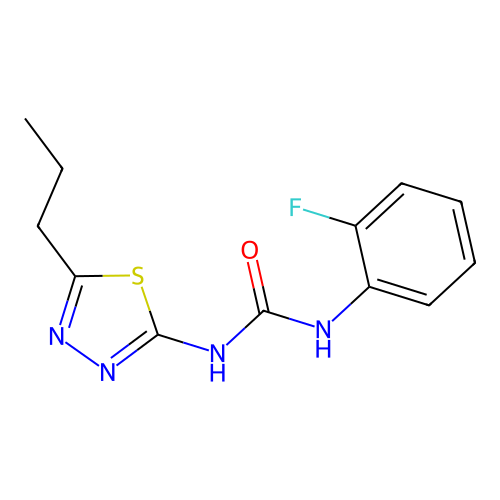 1-(2-Fluorophenyl)-3-(5-propyl-1,3,4-thiadiazol-2-yl)urea structure