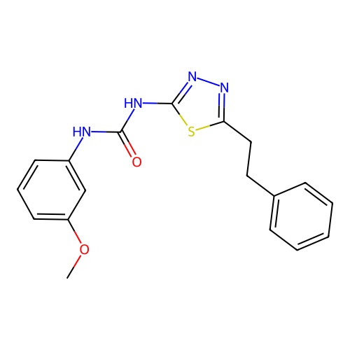 1-(3-Methoxyphenyl)-3-[5-(2-phenylethyl)-1,3,4-thiadiazol-2-yl]urea structure