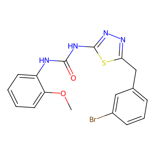 1-(5-(3-Bromobenzyl)-1,3,4-thiadiazol-2-yl)-3-(2-methoxyphenyl)urea structure