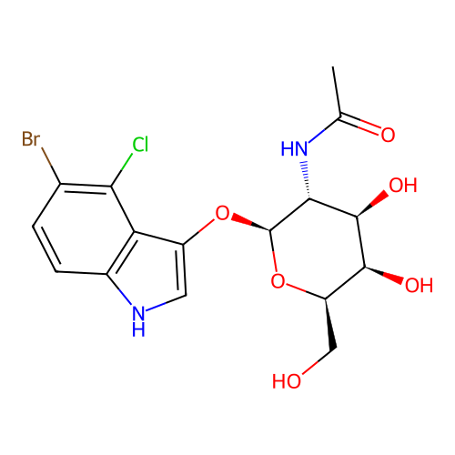 5-Bromo-4-chloro-3-indolyl-N-acetyl-beta-D-galactosaminide structure