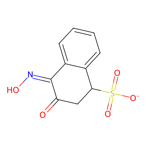 4-Hydroxyimino-3-oxo-1,2-dihydronaphthalene-1-sulfonate structure