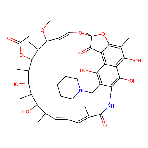 Rifamycin SV, 8-(piperidinomethyl)- structure