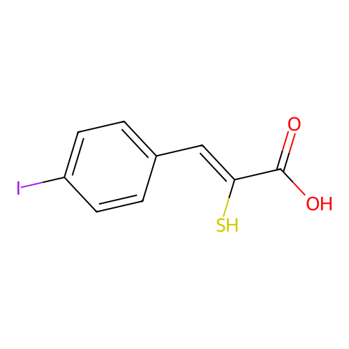 (2Z)-3-(4-Iodophenyl)-2-mercapto-2-propenoic acid structure