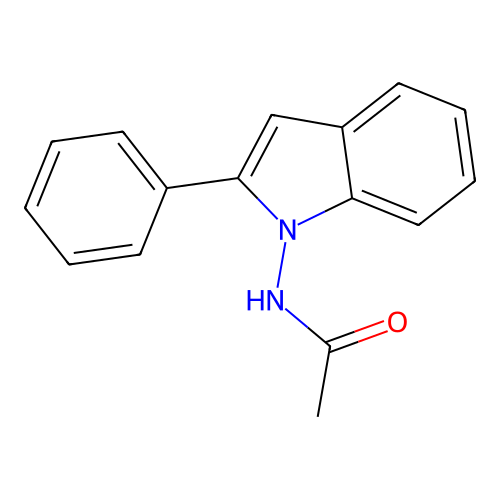N-(2-苯基吲哚-1-基)乙酰胺 structure