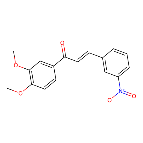 (E)-1-(3,4-dimethoxyphenyl)-3-(3-nitrophenyl)prop-2-en-1-one structure