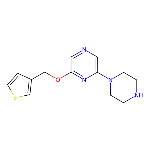 2-(3-Thienylmethoxy)-6-(1-Piperazinyl)Pyrazine structure