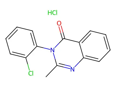 Mecloqualone hydrochloride structure
