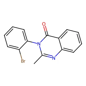 甲溴喹酮 structure