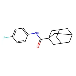 N-(4-fluorophenyl)adamantane-1-carboxamide structure