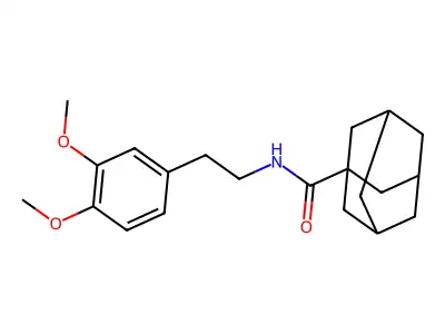N-[2-(3,4-dimethoxyphenyl)ethyl]adamantane-1-carboxamide structure