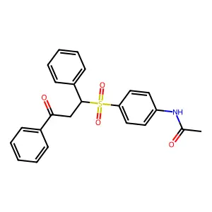 p-(alpha-Phenacylbenzylsulfonyl)acetanilide structure