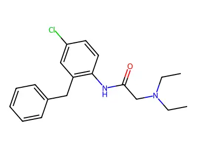 N-(2-Benzyl-4-chlorophenyl)-2-(diethylamino)acetamide structure