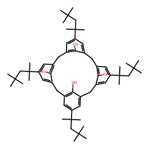 5,11,17,23-Tetrakis(1,1,3,3-tetramethylbutyl)calix[4]arene-25,26,27,28-tetrol structure