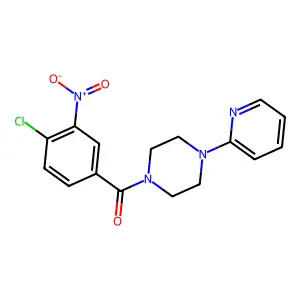 (4-Chloro-3-nitrophenyl)-(4-pyridin-2-ylpiperazin-1-yl)methanone structure