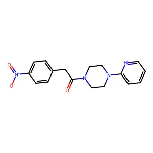 2-(4-Nitrophenyl)-1-(4-pyridin-2-ylpiperazin-1-yl)ethanone structure