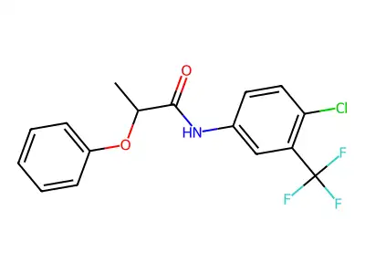 N-[4-chloro-3-(trifluoromethyl)phenyl]-2-phenoxypropanamide structure