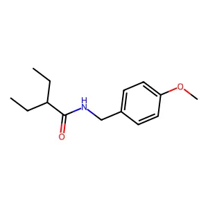2-ethyl-N-(4-methoxybenzyl)butanamide structure