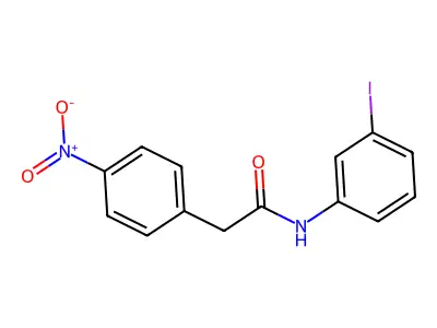 N-(3-iodophenyl)-2-(4-nitrophenyl)acetamide structure