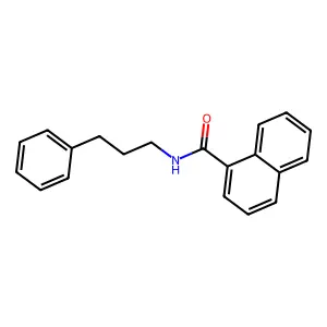 N-(3-phenylpropyl)naphthalene-1-carboxamide structure