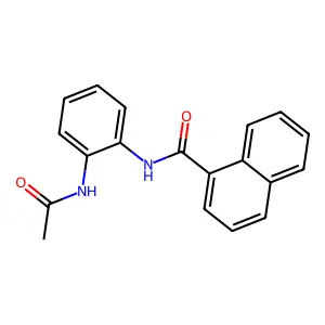 N-(2-acetamidophenyl)naphthalene-1-carboxamide structure