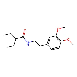 N-[2-(3,4-dimethoxyphenyl)ethyl]-2-ethylbutanamide structure