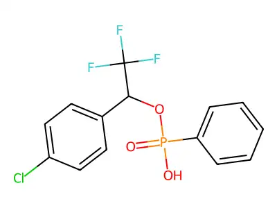 1-(4-Chlorophenyl)-2,2,2-trifluoroethyl hydrogen phenylphosphonate structure