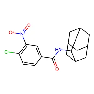 N-(2-adamantyl)-4-chloro-3-nitrobenzamide structure