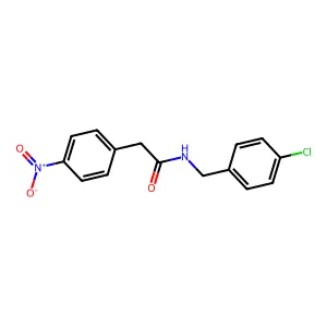 N-(4-chlorobenzyl)-2-(4-nitrophenyl)acetamide structure